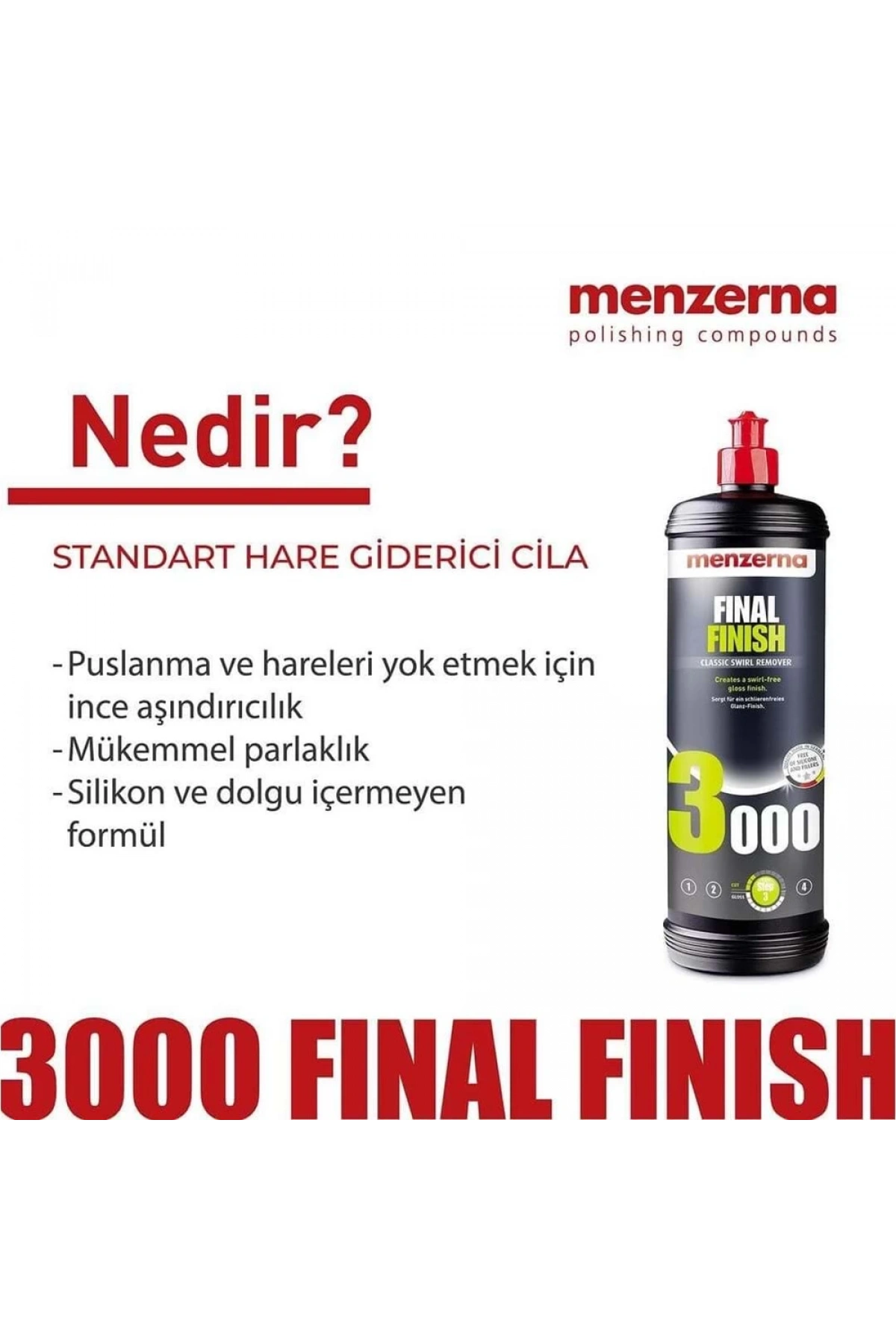 MENZERNA 3000 Standart Hare Giderici Cila 1 lt