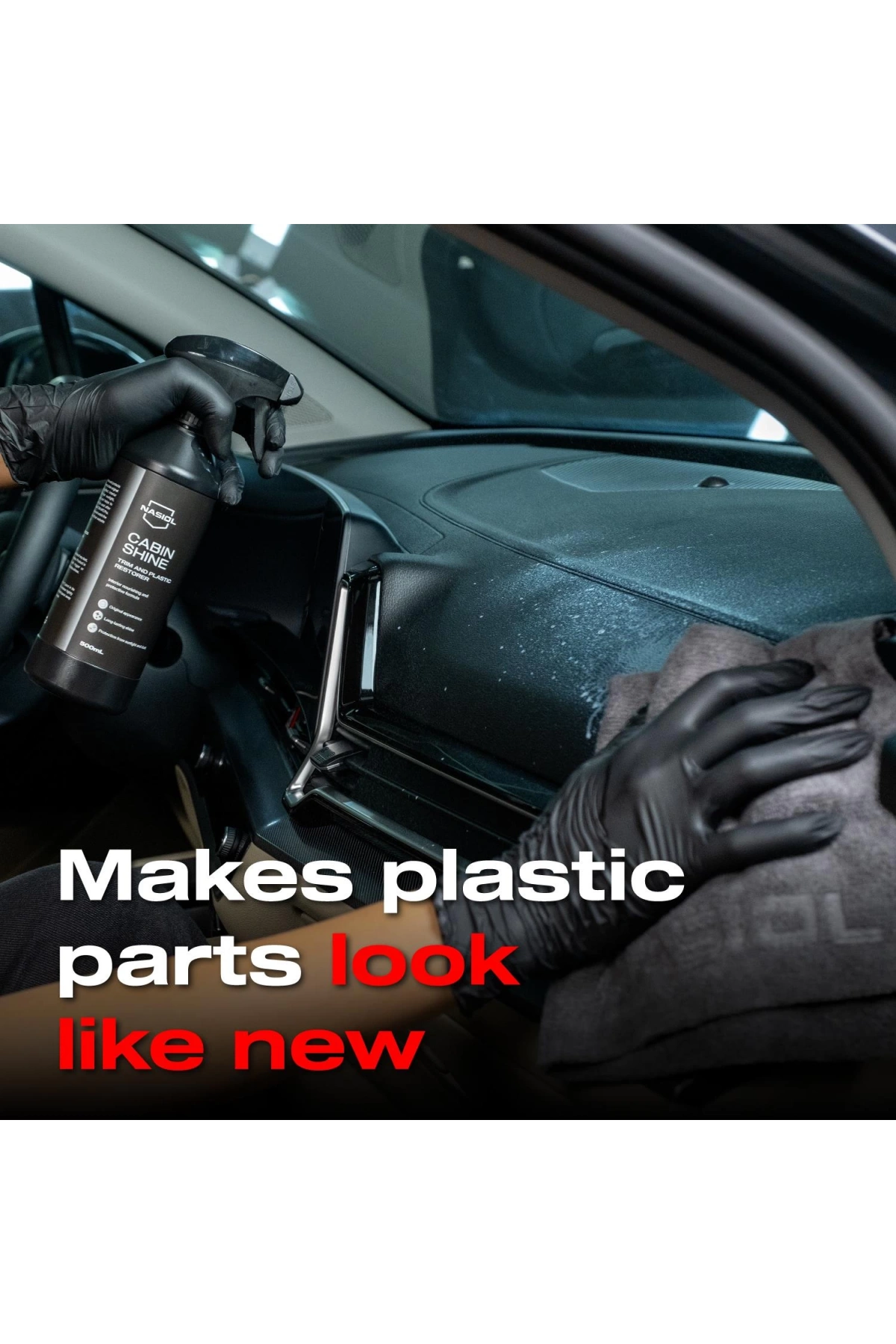 Nasiol Cabinshine Trim ve Plastik Korucuyu/Yenileyici 500 ml