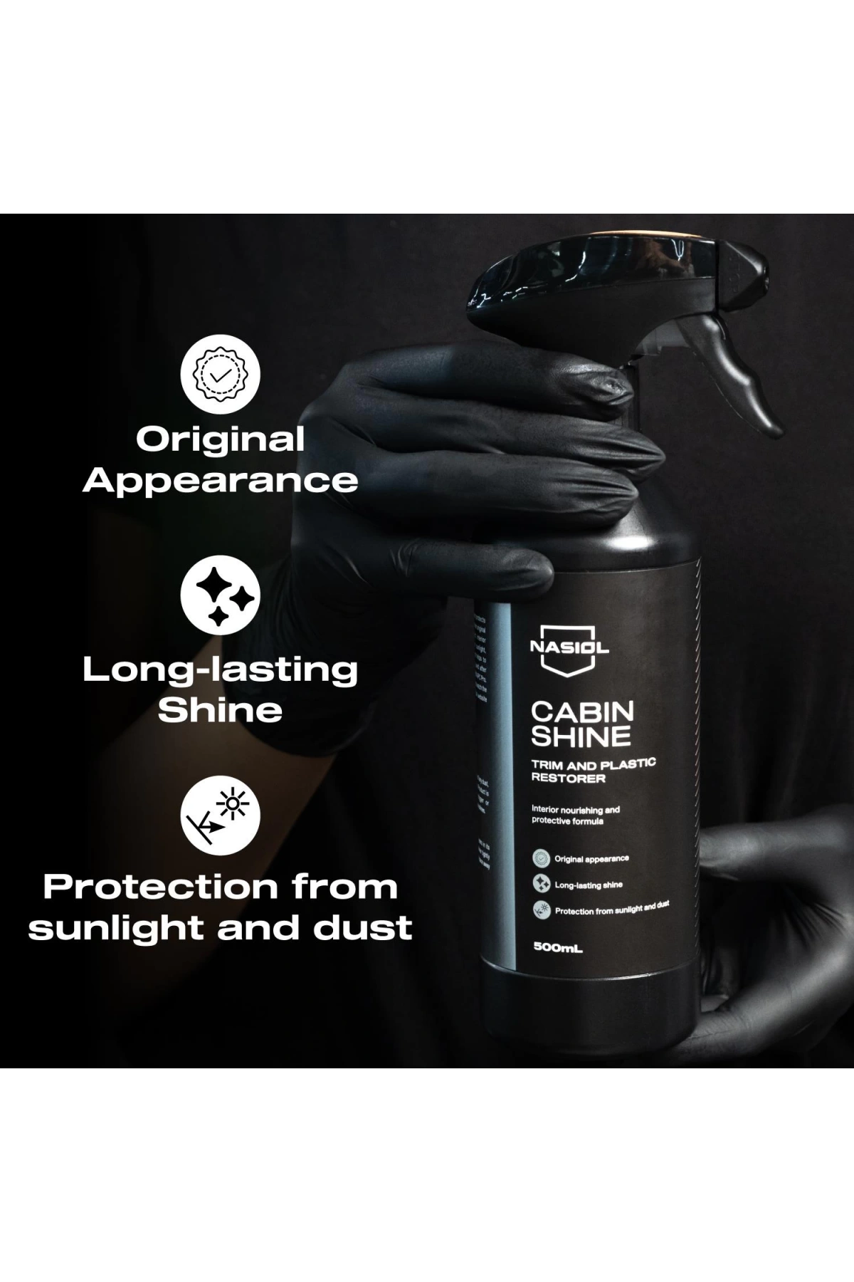 Nasiol Cabinshine Trim ve Plastik Korucuyu/Yenileyici 500 ml