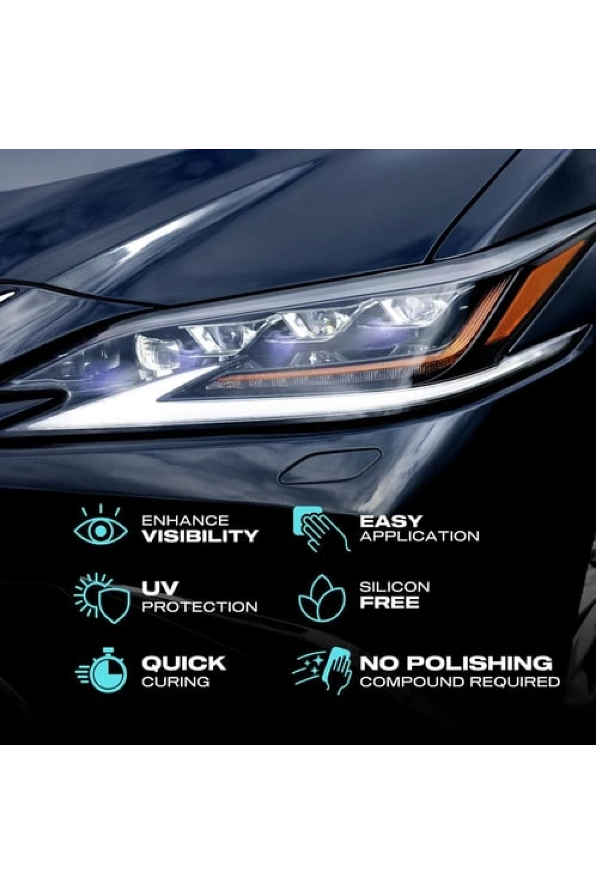 Nasiol Headlight Restorer Nano Seramik Far Yenileme ve Koruma Kiti-3 Yıl Dayanım-10ml