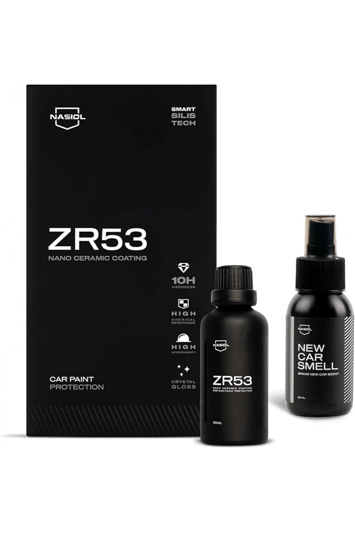 Nasiol ZR53 Nano Seramik Kaplama ( 50Ml ) ve Yeni Araç Kokusu Seti ( 50Ml )