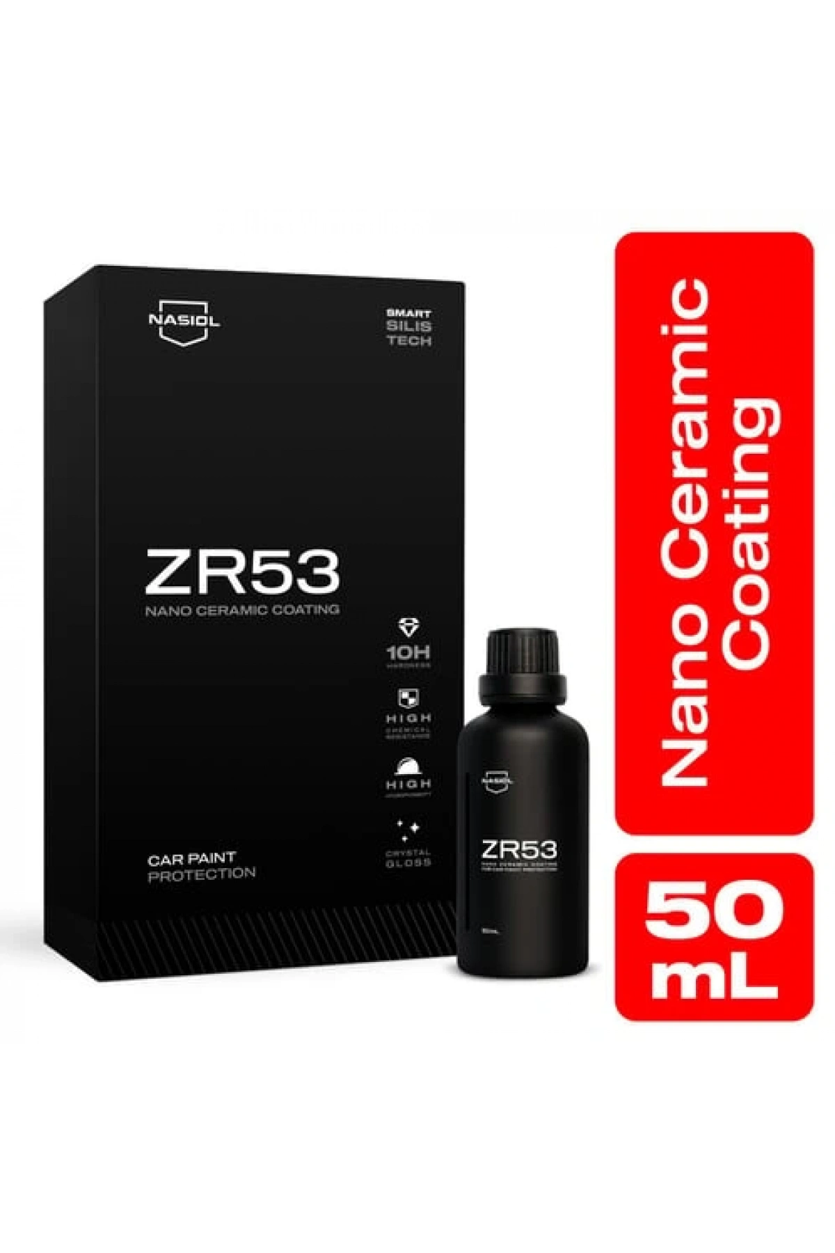 Nasiol ZR53 Araç Nano Seramik Kaplama ve Boya Koruma-10H-3 Yıl Dayanım-50ml