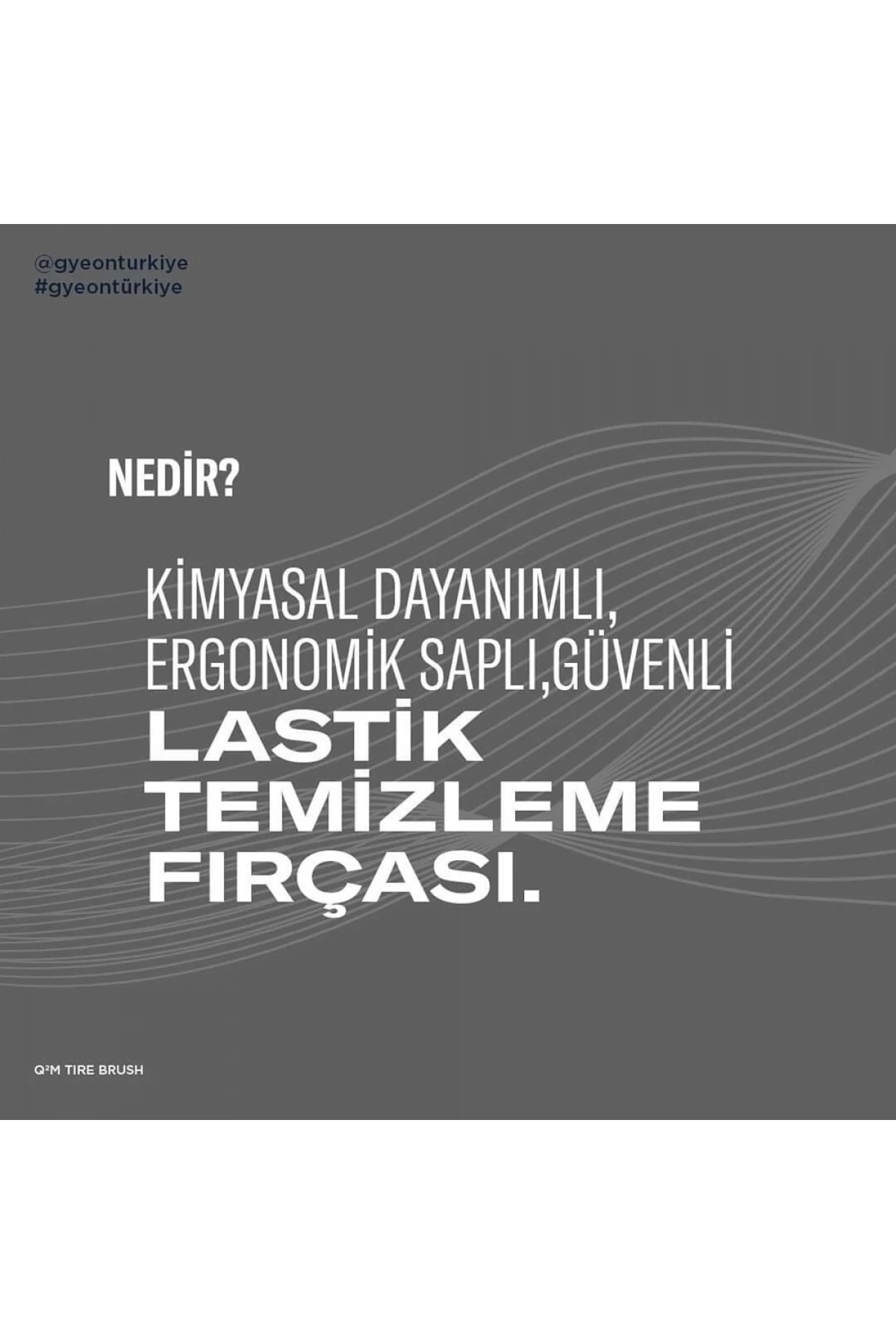 GYEON Q²M Tire Brush Dayanıklı Lastik Davlumbaz Temizlik Fırçası