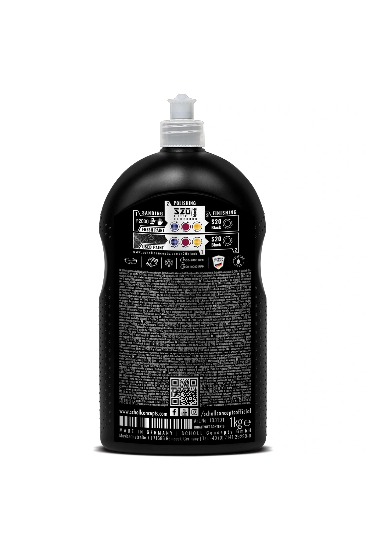 Scholl Concepts S20 BLACK Tek Adım Yüksek Performanslı Pasta 1KG