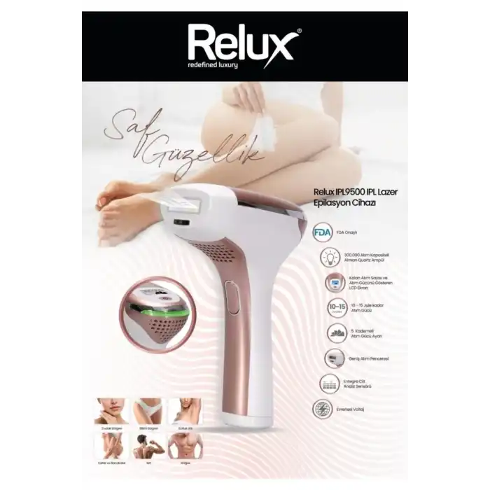 Relux IPL9500 Purecare Ipl Lazer Epilasyon Cihazı 300.000 Atım