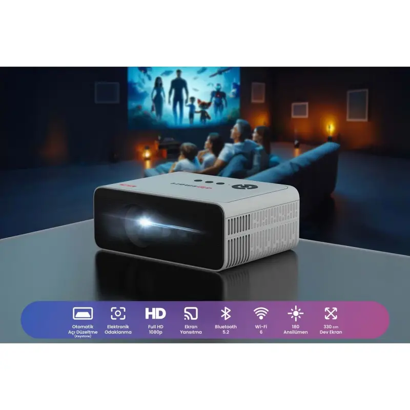Alpsmart As-585 Android Led Projeksiyon 1+8GB