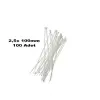 2,5x 100mm ( 10cm) BEYAZ PLASTİK KABLO BAĞI 100 ADET