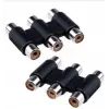 3 Rca Dişi 3 Rca Dişi Dönüştürücü Plastik Jak