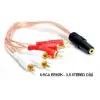 3.5 MM STEREO 1 DİŞİ 6RCA ERKEK KABLO