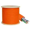 Cat6 Kablo Dış Mekan Tam Bakır 23Awg 0.56mm 500 Metre turuncu