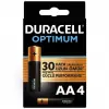 Duracell Optimum 1.5 Volt Alkalin Aa 4’lü İnce Kalem Pil Mx1500