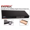 Everest GM-160G 16 Port 10/100/1000Mbps 19 Rock Uyumlu Gigabit Ethernet Switch Hub