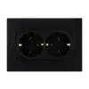 EXEN KARELL METALİK SİYAH İkili Topraklı Priz
