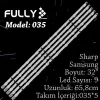 Fully- Set-035 Samsung 32 Inc 5  Adet (set) Tv Led Bar