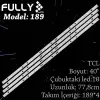 Fully Set-189 Tcl/panda 40 Inc 4  Adet (set) Tv Led Bar