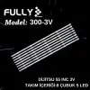 Fully-set-300-3v Dıjıtsu 55ds7700 3v 55 Inc 5 Ledli 8  Adet (set) Tv Led Bar