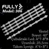 Fully- Set-306 Vestel 40 Inc 4a+1*b Adet (set) Tv Led Bar