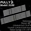 Fully Set-3100 Samsung 48 Inc 5l+5r Adet (set) Tv Led Bar