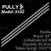 Fully Set-3102 Profılo 43 Inc 3  Adet (set) Tv Led Bar