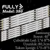 Fully Set-380 (birleşik) Samsung 40 Inc 5l+5r Adet (set) Tv Led Bar