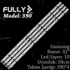 Fully Set-390 Samsung 32 Inc 4  Adet (set) Tv Led Bar