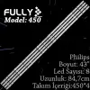 Fully Set-450 Philips 43 Inc 4  Adet (set) Tv Led Bar