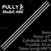 Fully Set-686 Awox 43 Inc 3  Adet (set) Tv Led Bar