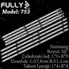 Fully Set-753 Samsung 55 Inc 4r+4l Adet (set) Tv Led Bar