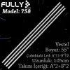 Fully Set-758 Vestel 55 Inc 2a+2b Adet (set) Tv Led Bar