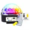 Ledx Gm-0803b Sihirli Led Dönen Disko Topu Hoparlör Kablosuz Usb/mp3/bluetooth Kumandalı 360 Derece