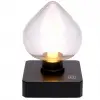 Ledx YQx-anl95-b03 Amber Renkli Alev Efektli Dokunmatik Masa Lambası 800mah Şarjlı (şeffaf Kalpli)