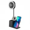 S-link Sl-m9055 10 Watt Kablosuz Şarj İstasyonlu Fanlı Kalemlikli Masa Lambası (siyah)