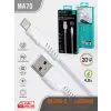 Tonex MA70 Cep Telefonu Şarj Kablosu Lightning USB Kablo 20W