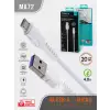 Tonex MA72 Cep Telefonu Şarj Kablosu Micro USB Kablo 20W