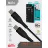 Tonex MA74 Cep Telefonu Şarj Kablosu TYPE-C To YYPE-C Kablo 60W
