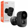 Umıe 2mp Iki Yönlü Ses Tf Kart Kablosuz Tuya Destekli Akıllı Ip Kamera 6700 Mah Bataryalı (um-bk21 Siyah)