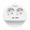 Ve- G1102c 2li Usb+ Type-c Girişli Anahtarlı 1.5 Metre Grup Priz