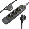 VEA VA-21557 Akım Korumalı Priz 3xUSB Harici Anahtarlı 3Lü 1.5 Metre Siyah 3000w