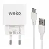 Weko Wk-21435 M7 2.1 Amper Telefon Şarj Adaptörü + Type-c Kablo