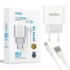 Weko Wk-21441 Pdu Qc 3.0 Amper Telefon Şarj Adaptörü + Micro Usb Kablo