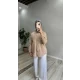Oversize İnce Çizgili Gömlek