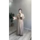 Kolları Fırfırlı Modal Elbise