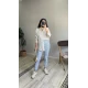 Oversize İnce Çizgili Gömlek