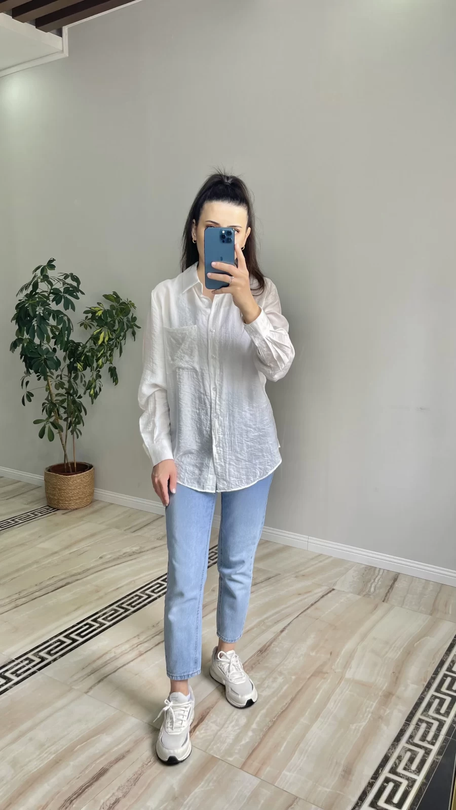 Oversize Tiril Gömlek