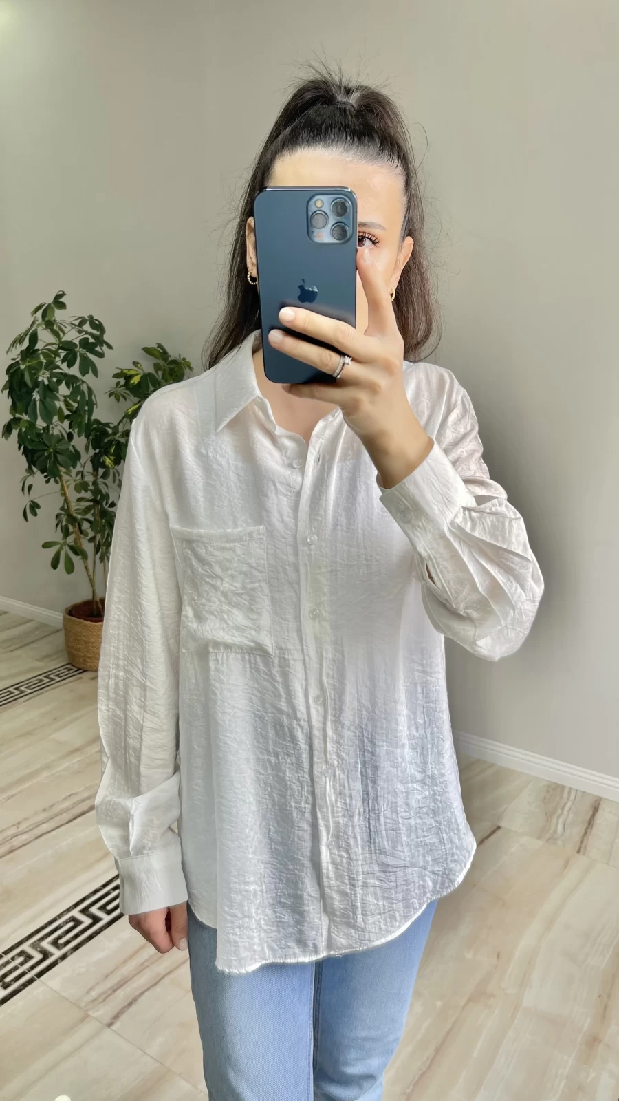 Oversize Tiril Gömlek