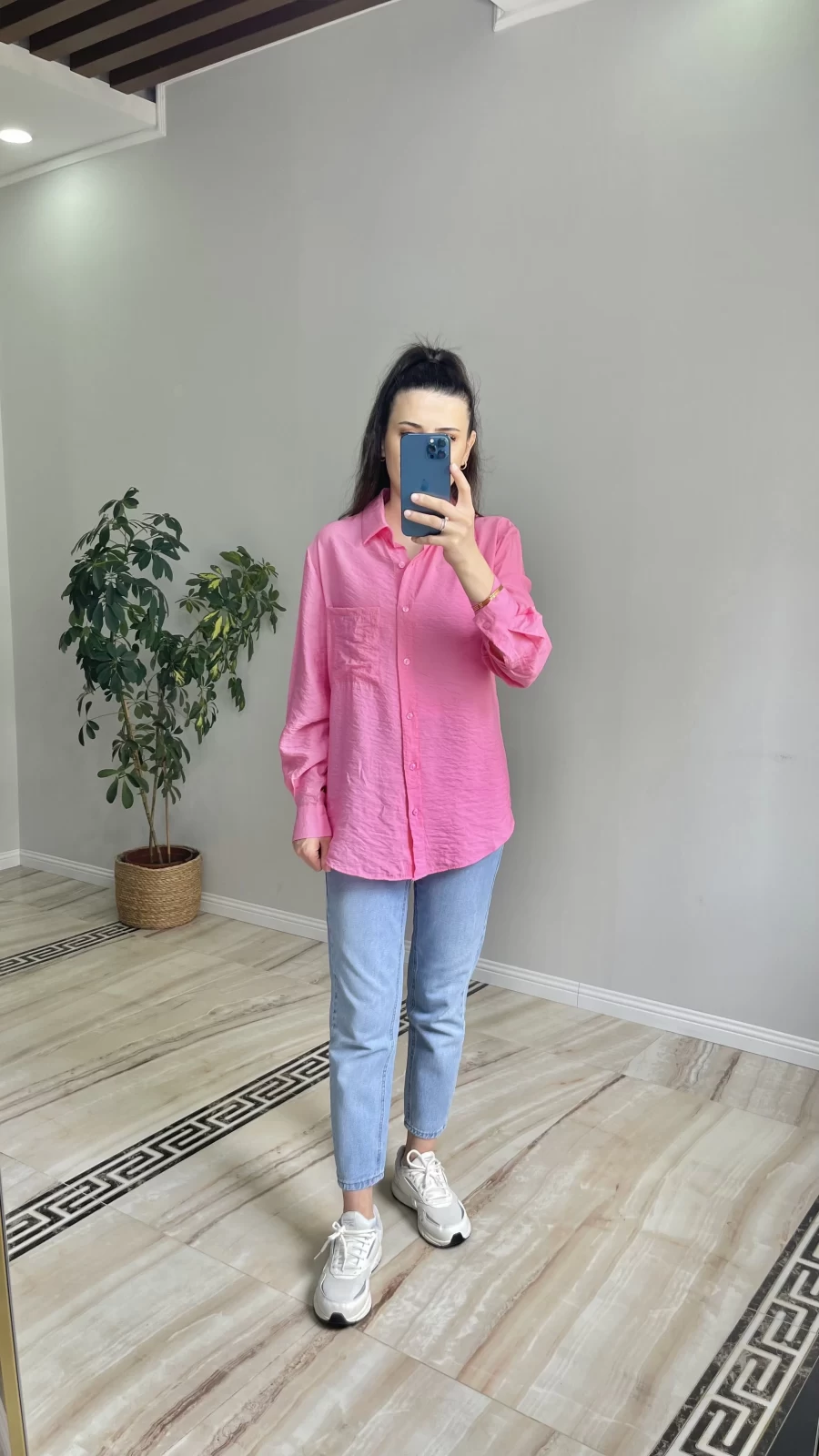 Oversize Tiril Gömlek