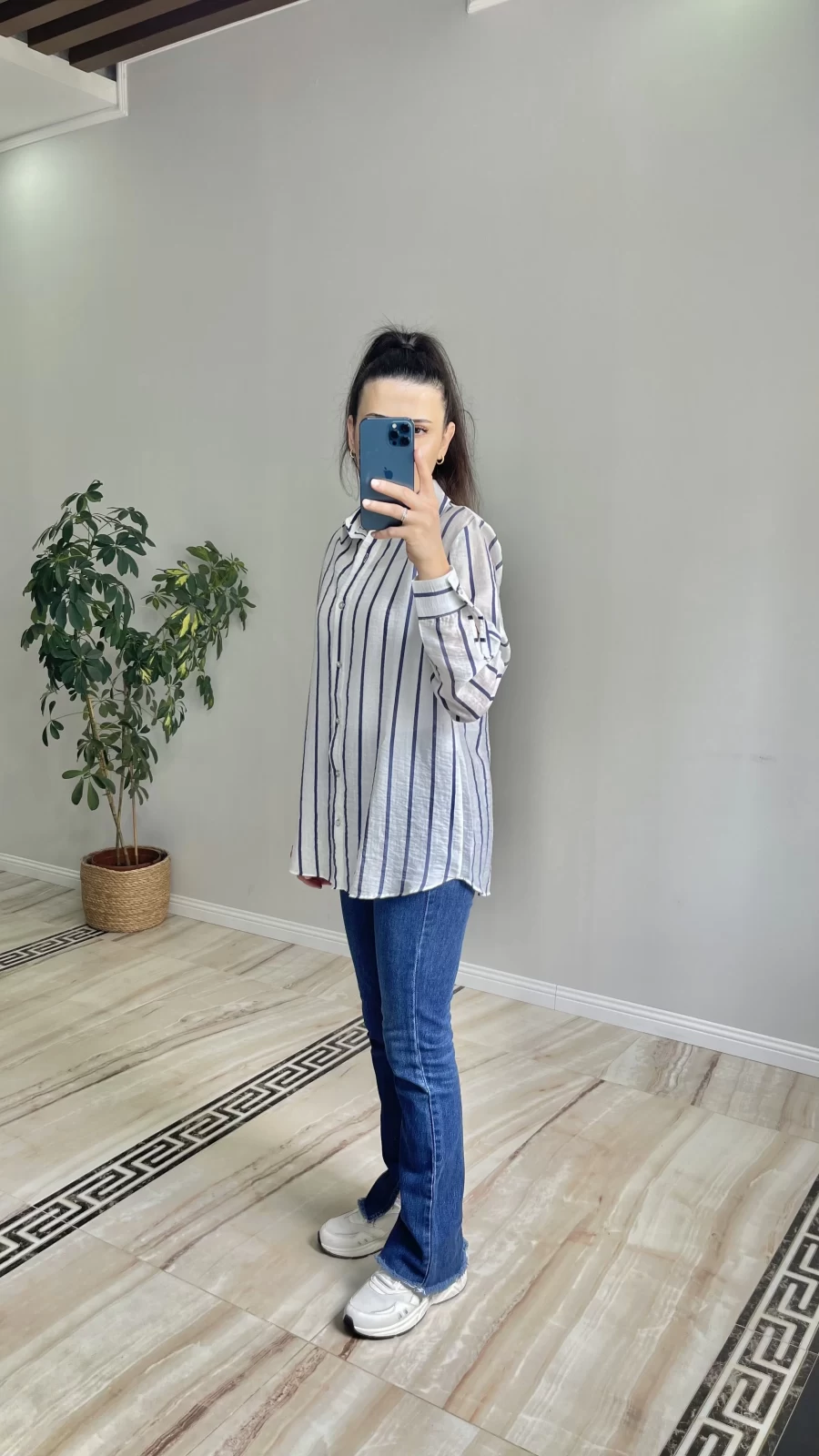 Oversize Tiril Gömlek