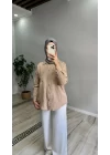 Oversize İnce Çizgili Gömlek