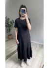 Volan Detaylı Basic Elbise