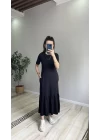 Volan Detaylı Basic Elbise